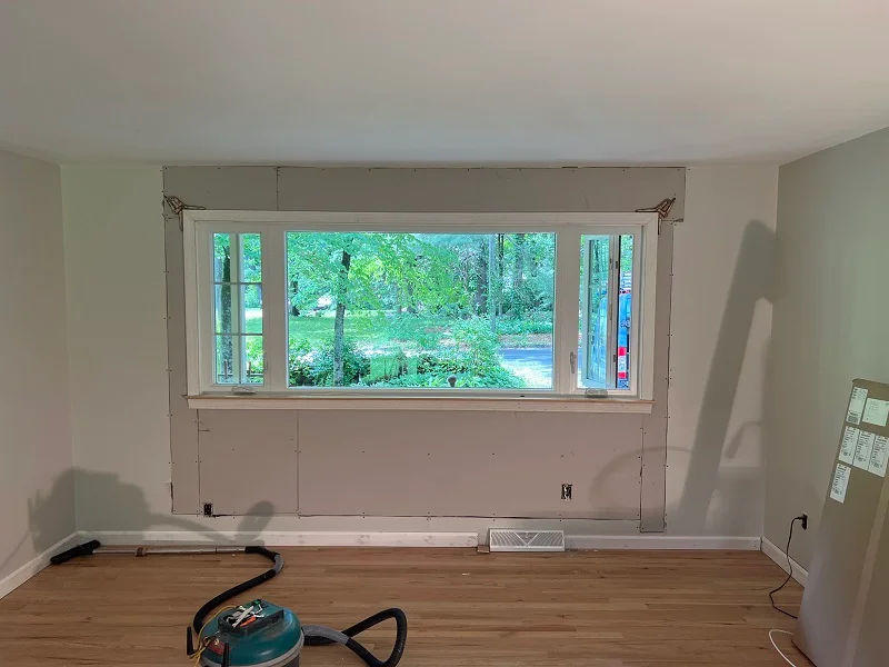Reframing walls for new Harvey windows 